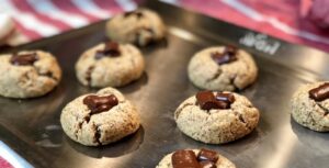 Gluten-free Chocolate Drop Almond Butter Cookies