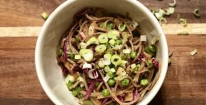 Soba Noodles with Asparagus and Peas